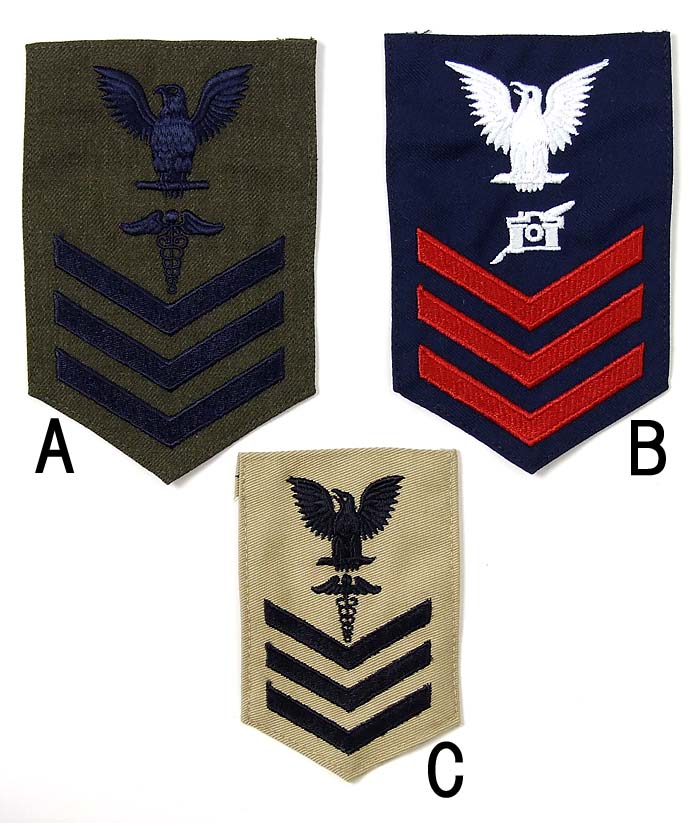 アメリカ海軍 U.S.NAVY 階級章ワッペン 新品 RANK-NAVY-C-