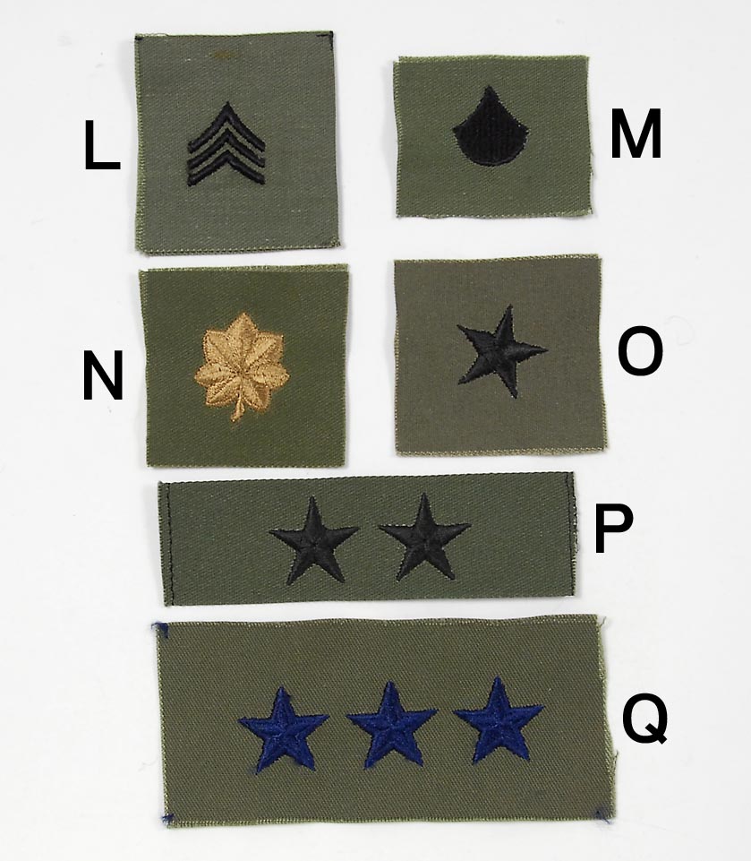 アメリカ軍 ミリタリー 襟章ワッペン 新品 RANK-S2-