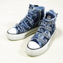 【 45%OFF】【MAX2000円クーポン】ASH アッシュサイドファスナーデニムハイカットスニーカーRainbow Washed Canvas