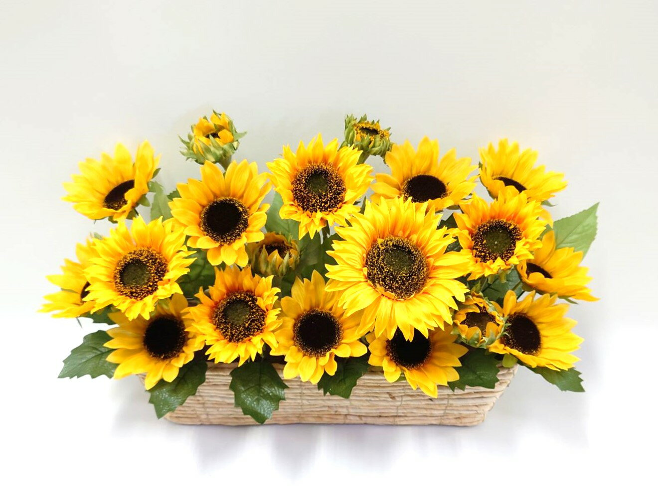 Sunflower - 【向日葵／カゴプランター45】アーティフィシャルフラワー「造花」光触媒コーティング