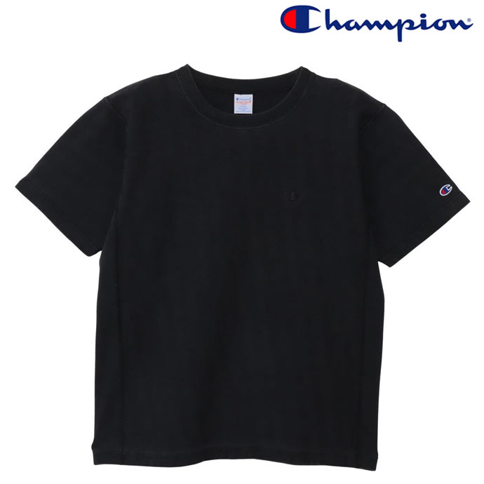 Rakuten - チャンピオン Champion リバースウィーブ ショートスリーブTシャツ C3-D301 ロゴ刺繍入りTシャツ オフブラック Black 送料無料