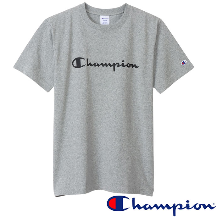 チャンピオン Champion Tシャツ ベーシックスタイル ロゴプリント入りTシャツ C3-X358 Grey オックスフォードグレー 送料無料