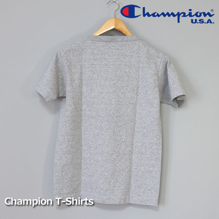 チャンピオン Champion ポケット付きTシャツ T1011 US Tシャツ MADE IN USA(チャンピオン) 厚手生地Tシャツ アメカジ ポケT (c5-b303-070) グレー