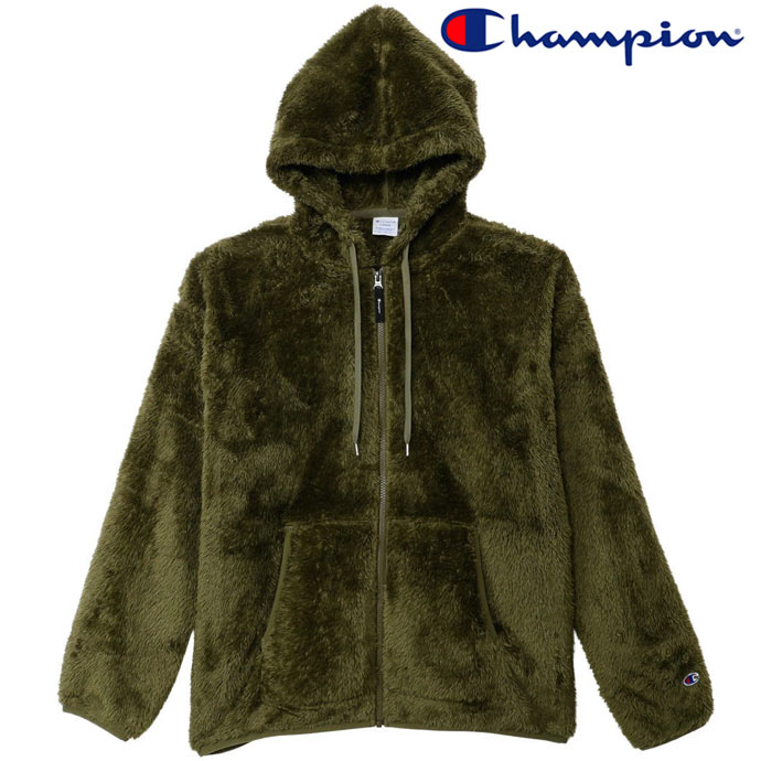 Rakuten - チャンピオン Champion シェルパジャケット フード付きジップアップジャケット アウター C3-C619 オリーブ 送料無料
