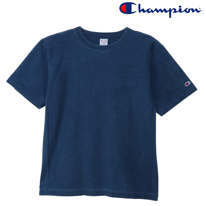 Rakuten - チャンピオン Champion リバースウィーブ ショートスリーブTシャツ C3-D301 ロゴ刺繍入りTシャツ インディゴ 送料無料