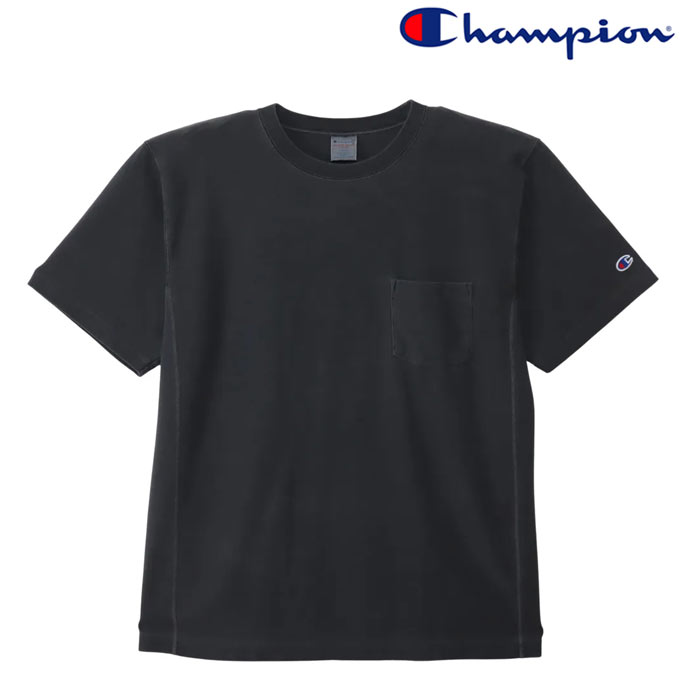 Rakuten - チャンピオン Champion リバースウィーブ ショートスリーブTシャツ C3-D301 ロゴ刺繍入りTシャツ オフブラック Black 送料無料