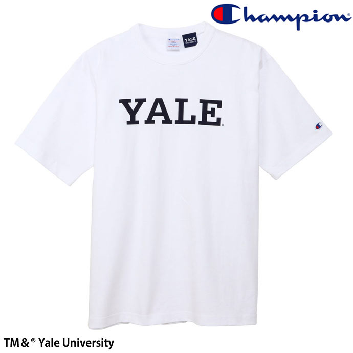 Rakuten - チャンピオン Champion T1011 ティーテンイレブン YALEカレッジTシャツ ショートスリーブTシャツ C5-B306 ホワイト 送料無料