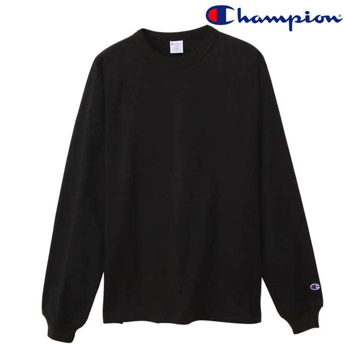 Rakuten - チャンピオン Champion T1011 ティーテンイレブン ロングスリーブTシャツ ロンT C5-B403 MADE IN USA ブラック Black 送料無料