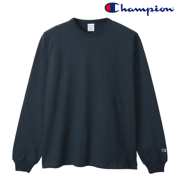 チャンピオン Champion T1011 ティーテンイレブン ロングスリーブTシャツ ロンT C5-B403 MADE IN USA ネイビー Navy 送料無料