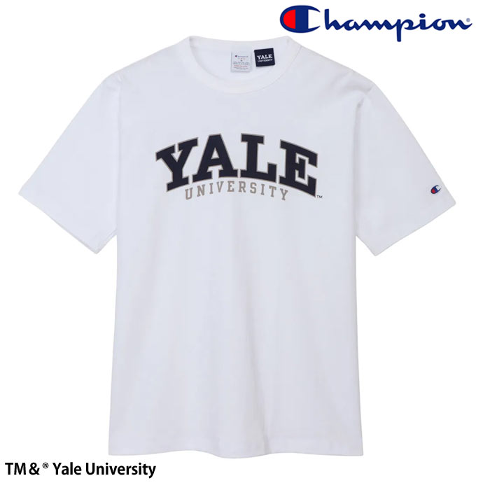 Rakuten - チャンピオン Champion T1011 ティーテンイレブン YALEカレッジTシャツ ショートスリーブTシャツ C5-D302 ホワイト 送料無料