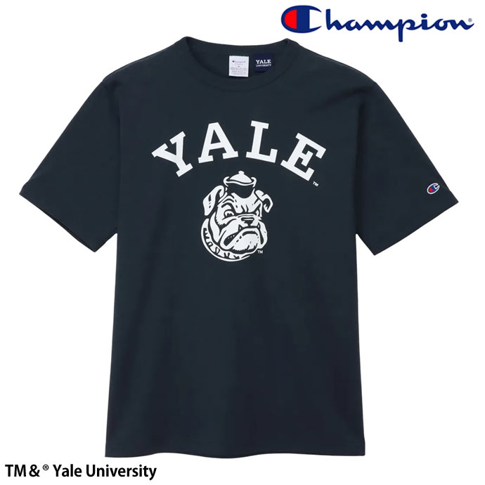 Rakuten - チャンピオン Champion T1011 ティーテンイレブン YALEカレッジTシャツ ショートスリーブTシャツ C5-D302 ネイビー 送料無料