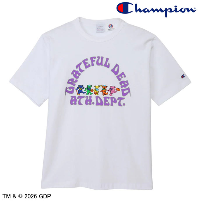 Rakuten - チャンピオン Champion T1011 ティーテンイレブン Grateful Deadデザイン Tシャツ C5-D309 ホワイト 送料無料