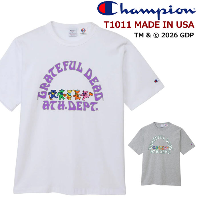 Rakuten - チャンピオン Champion T1011 ティーテンイレブン Grateful Deadデザイン Tシャツ C5-D309 2色 ホワイト 他 送料無料
