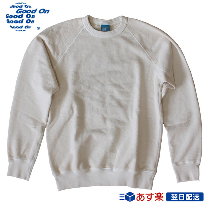 Good On グッドオン RAGLAN CREW SWEAT SHIRTS ラグランクルースウェットシャツ トレーナー GOBW-101 P-NATURAL ナチュラル