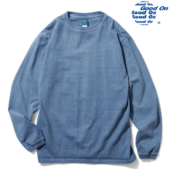 Good On グッドオン L/S CREW TEE 長袖 5.5oz ロングスリーブクルーネックTシャツ GOLS-802 アジサイ P-AJISAI 送料無料