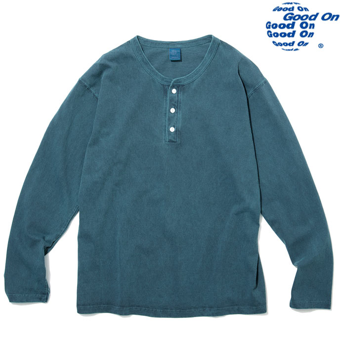 Rakuten - Good On グッドオン HENLEY NECK TEE 長袖 5.5oz ロングスリーブヘンリーTシャツ GOLT1601 スレート P-SLATE 送料無料