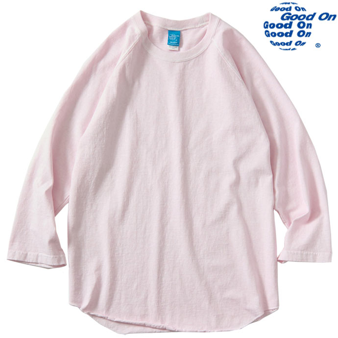 Good On グッドオン BASEBALL TEE 5.5oz 7分丈ベースボールTシャツ ロンT GOLT601 P-SAKURA P-サクラ 送料無料