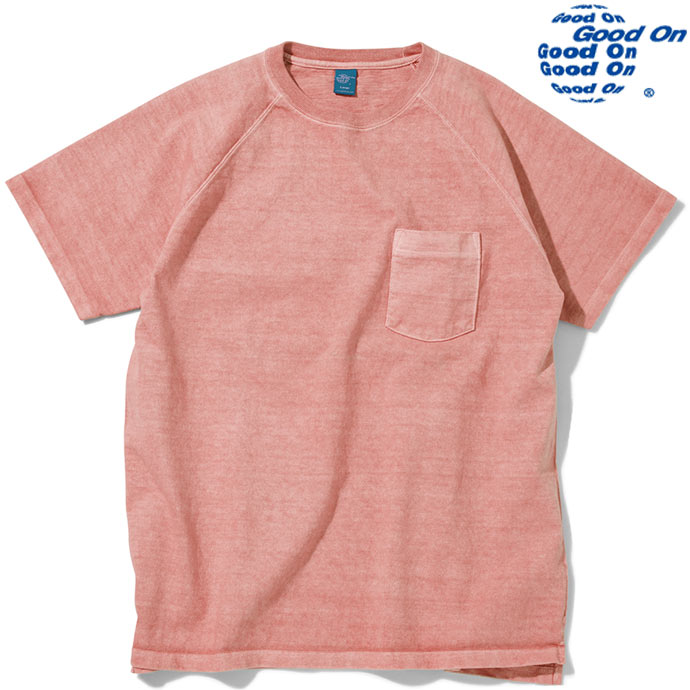 Rakuten - Good On グッドオン HEAVY RAGLAN POCKET TEE 9oz ショートスリーブヘビーラグランポケットTシャツ GOST1101 P-CORAL P-コーラル 送料無料