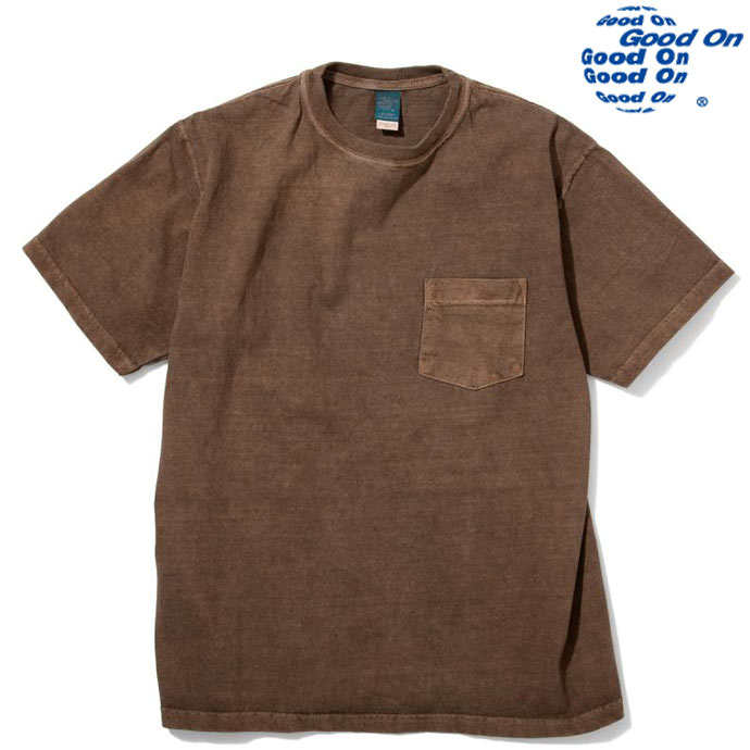 Rakuten - Good On グッドオン POCKET TEE ショート 5.5oz スリーブポケット付Tシャツ GOST0903 P-BROWN P-ブラウン 送料無料
