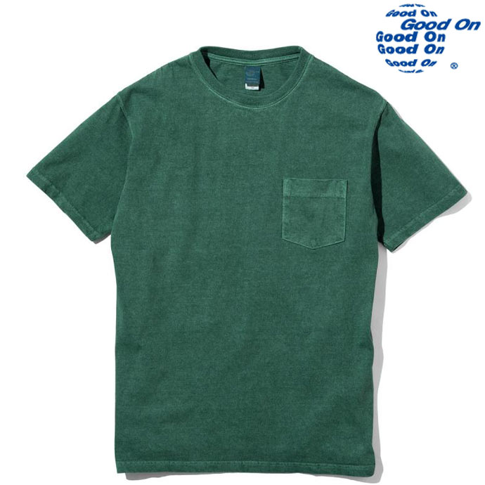 Rakuten - Good On グッドオン POCKET TEE ショート 5.5oz スリーブポケット付Tシャツ GOST0903 P-DK.GREEN P-ダークグリーン 送料無料