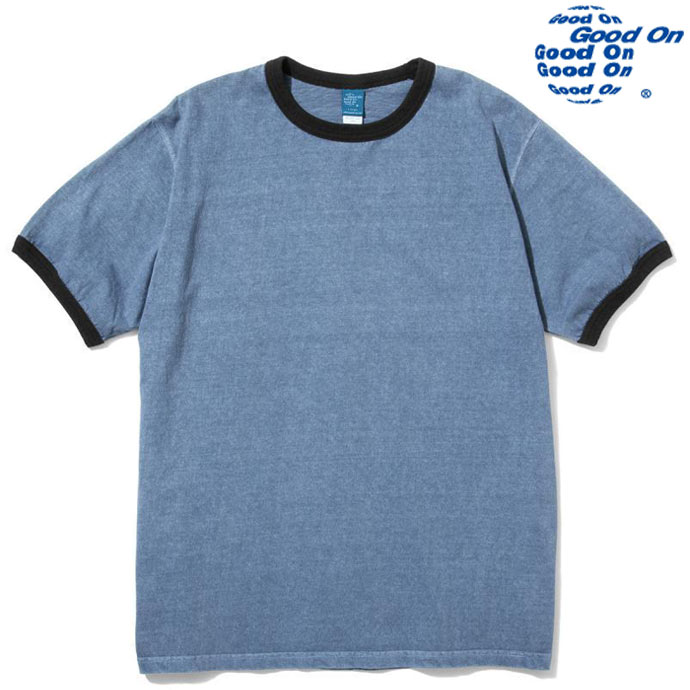 Rakuten - Good On グッドオン RINGER TEE 5.5oz ショートスリーブ リンガーTシャツ ピグメント染め GOST2503 P-AJISAI アジサイ 送料無料