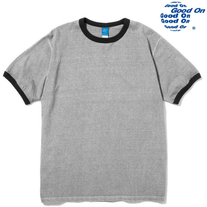 Rakuten - Good On グッドオン RINGER TEE 5.5oz ショートスリーブ リンガーTシャツ ピグメント染め GOST2503 P-ASH アッシュ 送料無料