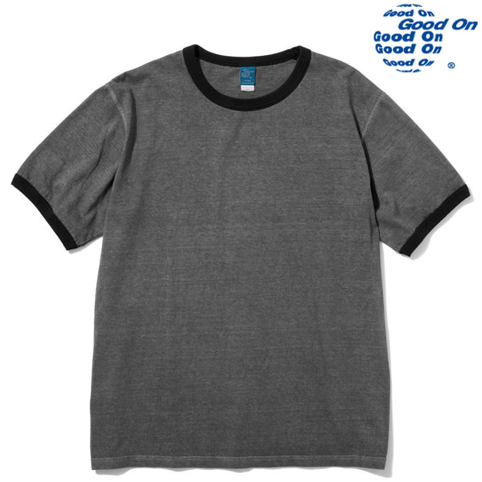 Rakuten - Good On グッドオン RINGER TEE 5.5oz ショートスリーブ リンガーTシャツ ピグメント染め GOST2503 P-GRY グレー 送料無料