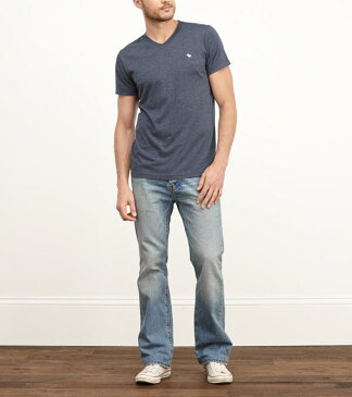 アバクロンビー＆フィッチ 正規品 アバクロ Abercrombie＆Fitch メンズ ジーンズ デニム ジーパン：A&F Boot Jeans - Light Wash