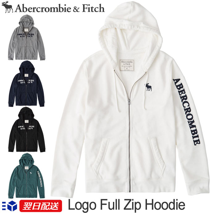 【2020新色登場！】アバクロンビー＆フィッチ 正規品 アバクロ Abercrombie＆Fitch メンズ ジップアップパーカー Logo Zip Up Hoodie 7色 ホワイト グレー ブラック ネイビー他