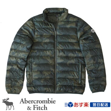 【新作！！】アバクロンビー＆フィッチ 正規品 アバクロ Abercrombie＆Fitch メンズ ダウンジャケット アウター：Light Weight Packable Puffer Jacket Camo│迷彩柄│カモフラージュ【US限定モデル/送料無料】