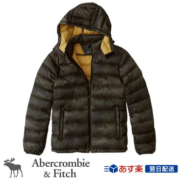 【新作！】アバクロンビー＆フィッチ 正規品 アバクロ Abercrombie＆Fitch メンズ フード付き ダウンジャケット アウター：Lightweight Down Filled Convertible Hood Packable Puffer - Camo│カモフラージュ│迷彩柄《送料無料》