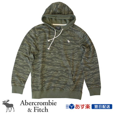 【2019年新作！】アバクロンビー＆フィッチ 正規品 アバクロ Abercrombie＆Fitch メンズ パーカー フリース プルオーバー：Logo Hoodie 迷彩柄 Camo