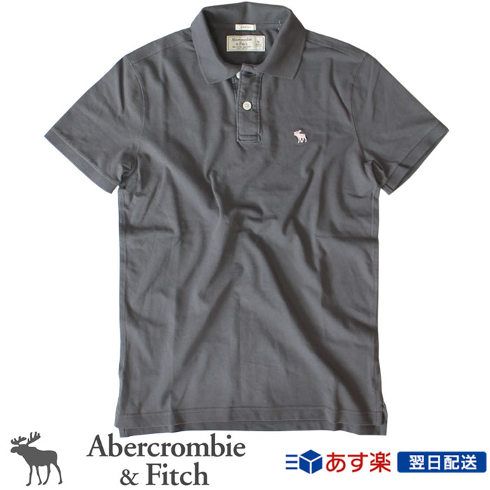 【新入荷！】アバクロンビー＆フィッチ 正規品 アバクロ Abercrombie＆Fitch メンズ ストレッチ カノコ ポロシャツ：Icon Strech Polo - Dark Grey│ダークグレー│灰色