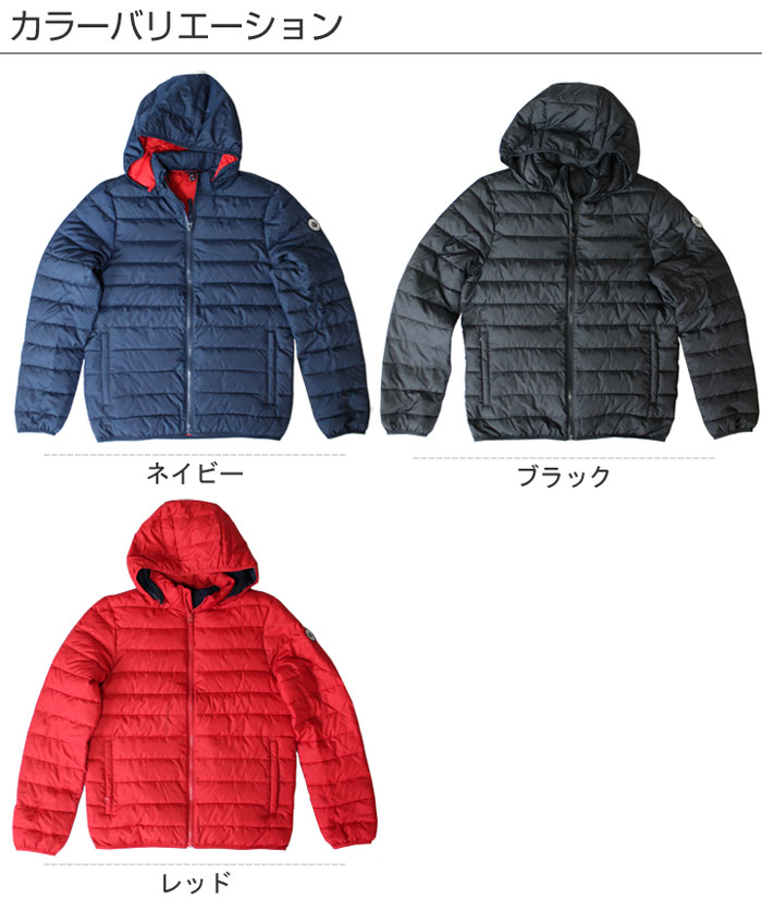 【新作！】アバクロンビー＆フィッチ 正規品 アバクロ Abercrombie＆Fitch メンズ アウターフード付きダウンジャケット Light Weight Puffer Jacket【3色】ネイビー│ブラック│レッド【US限定モデル/送料無料】