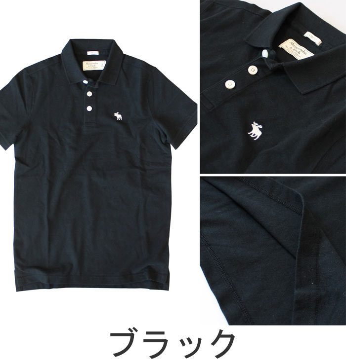 【新作！】アバクロンビー＆フィッチ 正規品 アバクロ Abercrombie＆Fitch メンズ ストレッチ カノコ ポロシャツ：Icon Strech Polo【5色】ホワイト│ブラック│ネイビー他 US限定モデル