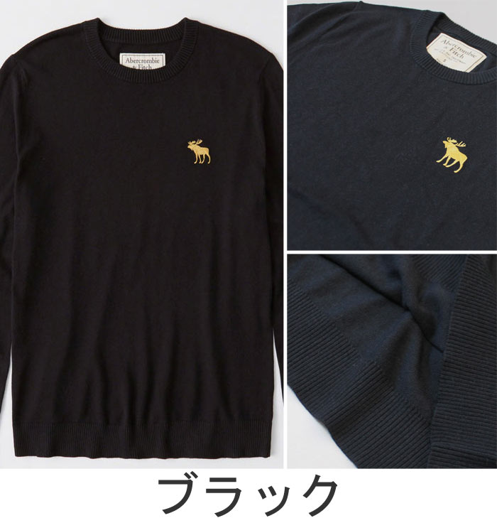 【新作！】アバクロンビー&フィッチ 正規 アバクロ Abercrombie＆Fitch メンズ ビックアイコン クルーネックセーター：Exploded Icon Crew Sweater ブラック│グレー│ネイビー│レッド【US限定モデル】