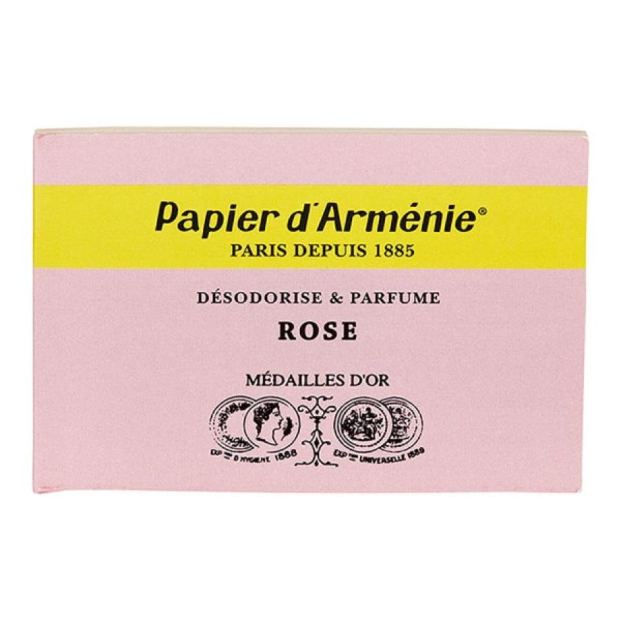 Rakuten - お香 紙 ペーパータイプ papier d'armenie パピエダルメニイ トリプル ローズ ギフト プレゼント 誕生日 女性 おしゃれ いい香り いい匂い 36回分 部屋 キッチン タバコ ペット リフレッシュ カードケース 衣類 引き出し