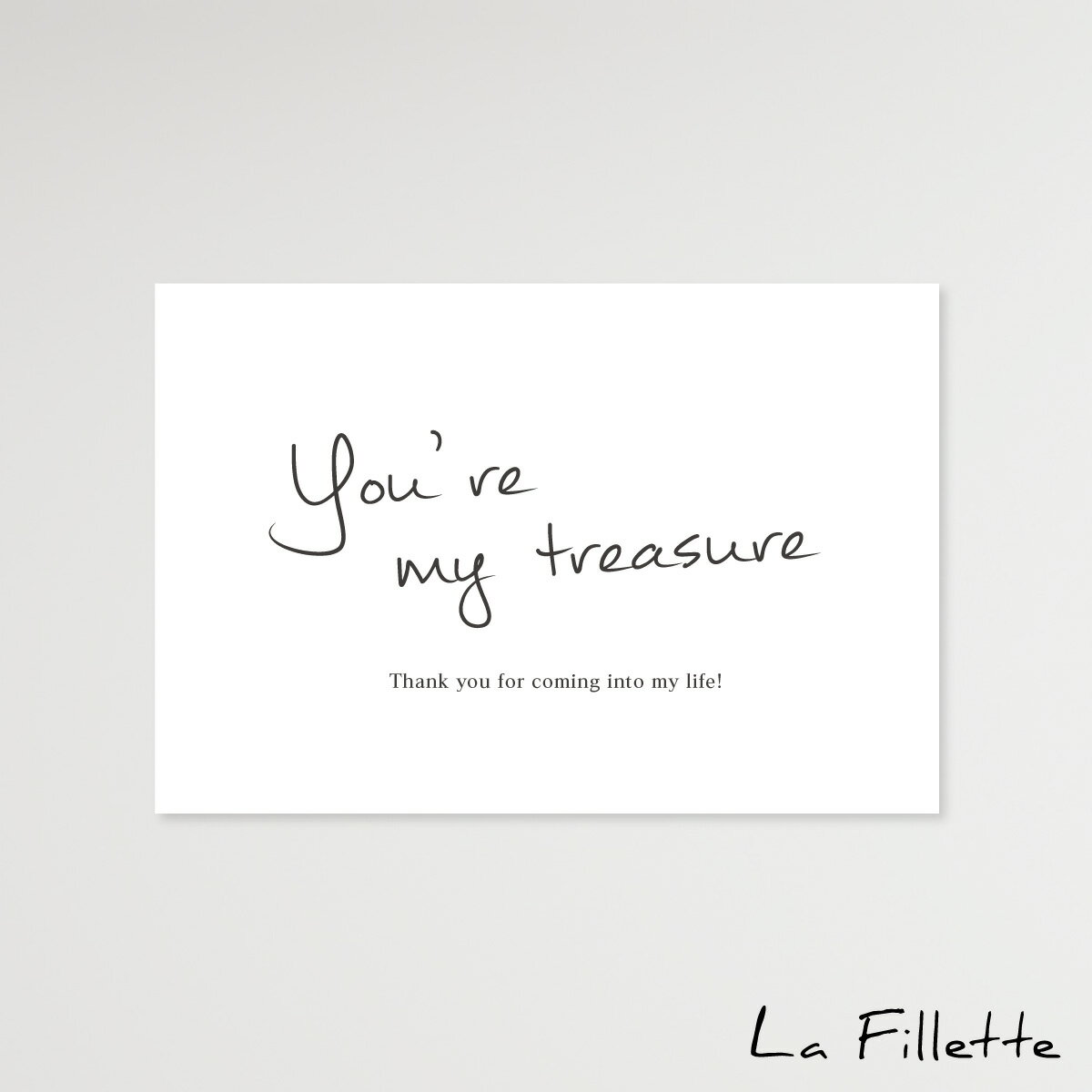 Rakuten - メッセージカード You're my treasure ポストカード はがき おしゃれ かわいい タイポグラフィ モダン シンプル アート MC-001-5