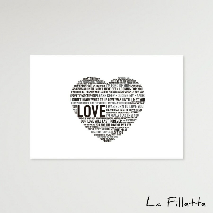 ポストカード LOVE かっこいい はがき【 おしゃれ かわいい 誕生日 お祝い 結婚 プレゼント ギフトカード ギフト イラスト タイポグラフィ モダン シン...