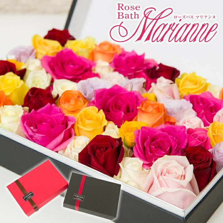 バラ風呂 ローズバス マリアンヌ 【誕生日プレゼント 結婚記念日 バレンタイン ホワイトデー 結婚祝い お祝い 送料無料 バラのお風呂 風呂 バラ 薔薇 入浴剤 癒し 誕生日プレゼント 奥様 プレゼント ギフト 贈り物 女性 妻 彼女 生花 入浴剤 還暦祝い】