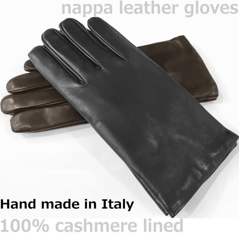 【ネコポス送料無料】イタリア製 メンズ 手袋 レザー カシミア裏 グローブ ラムレザー メンズ革グローブ ナッパ革手袋 暖か カシミア裏《ベーシック 》メンズ レザーグローブ 【バレンタイン】【プレゼント】GUA024-1