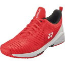 【送料無料】【廃番】YONEX(ヨネックス) パワークッション ソニケージ 3 レディース テニスシューズ オムニ クレーコートレッド×ホワイト SHTS3LG...