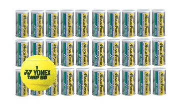 【送料無料】YONEX(ヨネックス) 硬式テニスボールマッスル パワー トーナメント(2個入り缶)×30缶セットTMP80-30SET【定番】