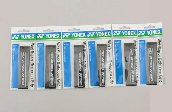 【送料無料】【まとめ買いがお得！】【同色ブラック6個セット】YONEX(ヨネックス)ウエットスーパー極薄グリップ1本入ブラックAC130-007-SET【定番】