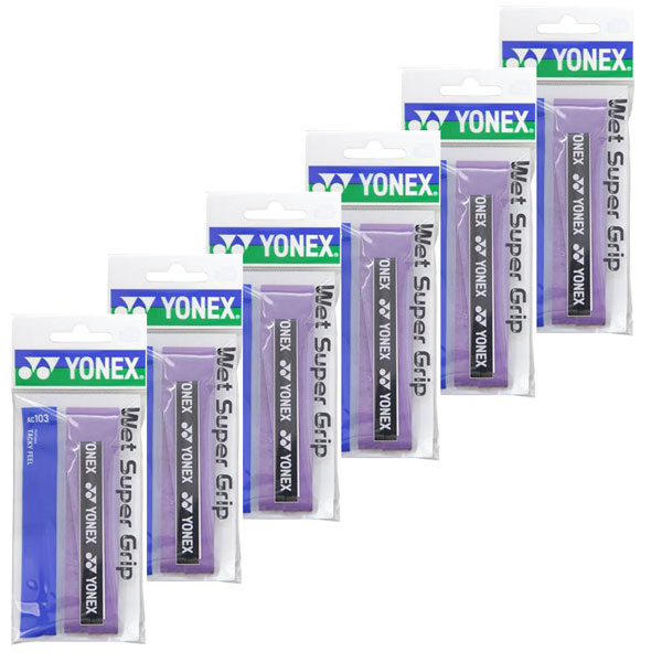 【送料無料】【まとめ買いがお得!】【同色シトラスグリーン6本セット】 YONEX(ヨネックス) ウェットスーパーグリップ グリップテープ 1本巻き AC103-...