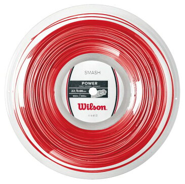 【15000円均一】【送料無料】Wilson(ウイルソン)SMASH 66 200M REEL REDスマッシュ66 200M リールバドミントンガット・ストリング0.66mmレッドWRR9430RD【17☆】●●