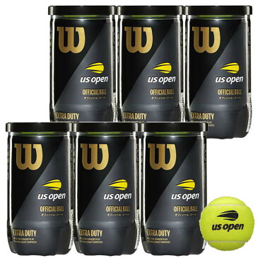 【4500円均一】Wilson（ウイルソン）US オープン・エクストラ・デューティ テニス ボール1缶2球入×6缶WRT1000J-6SET【定番】