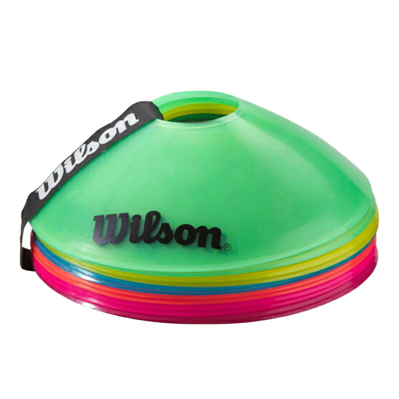 Wilson（ウイルソン）の ステンシル　スターター・マーカーコーンです。 練習やレッスンの効率を上げる 軽量で持ち運びがしやすい カラー：イエロー、オレンジ、ピンク、グリーン、レッド、ブルー 原産国：台湾 使用している画像の一部は、メーカー提供のものを使用しております。 お使いの液晶機種やモニター環境、撮影に使用している光源と商品をご覧いただく光源の違い等により商品のお色と画像の色合いが異なって見えることがございます。 ご了承ください。