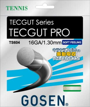 【よりどり3個で送料無料】【2500円均一】GOSEN(ゴーセン) TECGUT PRO 16テニス ガット ストリングスナチュラルTS604NA【18☆】●●