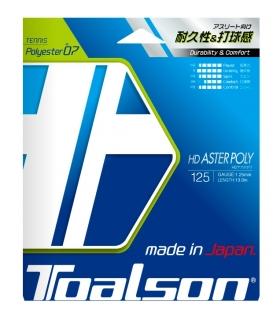 【送料無料】【よりどり3個以上で各200円引き】TOALSON(トアルソン)テニスストリングHD ASTER POLY 125ブルー硬式ガット7472510B【16★】●●